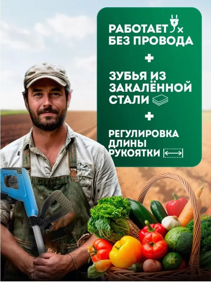 Аккумуляторный культиватор Ecocut
